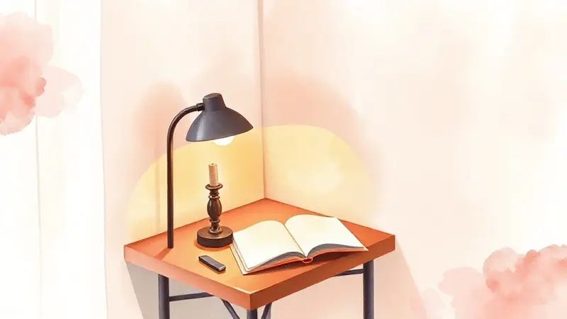رسم توضيحي هادئ بألوان دافئة
